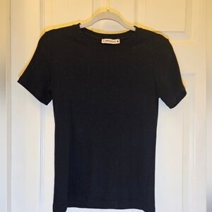 American Giant Black Ribbed Tee